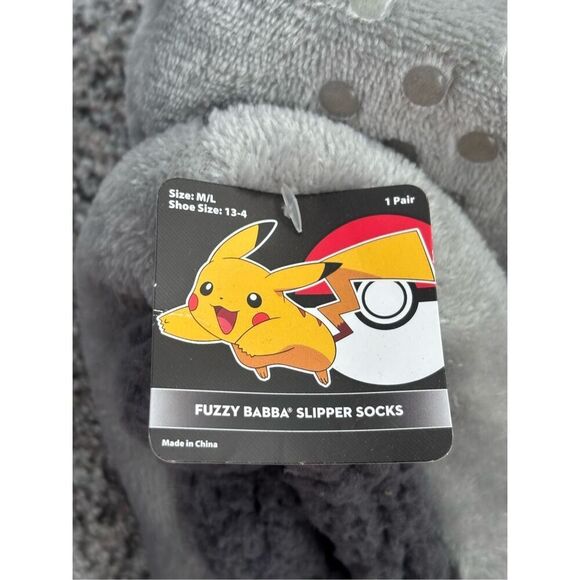 ❤️Fuzzy Babba Slipper Socks Pokeman - Picture 3 of 3